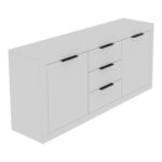 Доха комода во бела боја 180x45x80.5 см