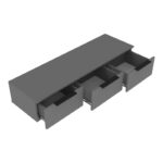 Console with 3 drawers Doha  in dark grey color 120x39x22cm - Слика 2