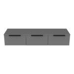 Console with 3 drawers Doha  in dark grey color 120x39x22cm - Слика 3