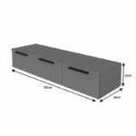 Console with 3 drawers Doha  in white color 120x39x22cm - Image 4