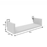 Wall shelf Derva  in white color 45x15x10cm - Image 2
