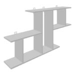Wall shelf Vertoura  in white color 116x18.5x60cm