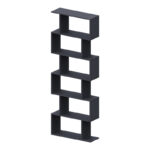 Полица за книги Sezen во темно сива боја 70x24x191.5 см