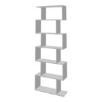 Bookcase Sezen  in white color 70x24x191.5cm