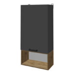 Living room complex Poelfy  in dark grey-oak color 170x37.5x42cm - Image 4