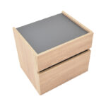 Bed side Comcie in natural with grey color 50x42x45.5cm - Слика 6