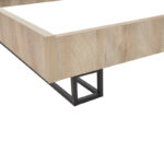 Double bed Elencia in oak with grey color 160x200cm - Image 4