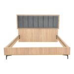Double bed Monacol in natural with dark grey color 160x200cm - Image 2