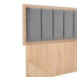 Double bed Monacol in natural with dark grey color 160x200cm - Image 4