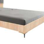 Double bed Monacol in natural with dark grey color 160x200cm - Image 6