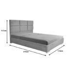 Double bed Canter fabric in grey color 160x200cm - Слика 6