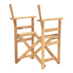 Director's armchair frame Kompa solid beech wood in natural color 56.5x54x88cm - Image 2