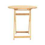 Table Letna solid beech wood  in natural color D60x74.5cm - Image 2