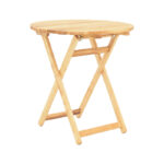 Table Letna solid beech wood  in natural color D60x74.5cm