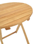 Table Letna solid beech wood  in natural color D60x74.5cm - Image 5