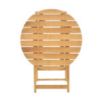 Table Letna solid beech wood  in natural color D60x74.5cm - Image 6