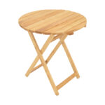Table Letna solid beech wood  in natural color D60x75cm - Image 4
