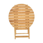 Table Letna solid beech wood  in natural color D60x75cm - Image 6