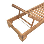 Sunlounger Zalka L1 in walnut color 66x197x28cm - Image 5