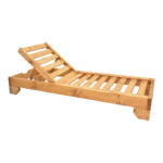 Sunlounger Zalka L1 in natural color 66x197x28cm