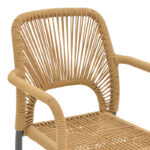 Aluminum armchair Norture stackable anthracite frame-natural rattan 57x63x82cm - Слика 6