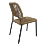 Aluminum chair Norture stackable anthracite frame-natural rattan 46.5x63x82cm - Слика 2