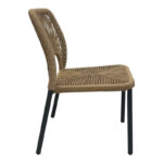 Aluminum chair Norture stackable anthracite frame-natural rattan 46.5x63x82cm - Слика 3