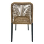 Aluminum chair Norture stackable anthracite frame-natural rattan 46.5x63x82cm - Слика 5