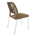 Aluminum chair Norture stackable white frame-natural rattan 46.5x63x82cm - Слика 2