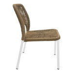 Aluminum chair Norture stackable white frame-natural rattan 46.5x63x82cm - Слика 3