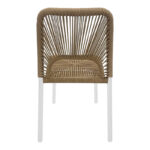 Aluminum chair Norture stackable white frame-natural rattan 46.5x63x82cm - Слика 5
