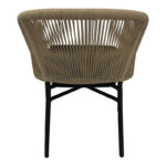 Aluminum armchair Legana stackable anthracite frame-natural rattan 56x66x82cm - Image 4