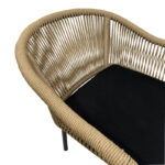 Aluminum armchair Legana stackable anthracite frame-natural rattan 56x66x82cm - Image 5