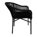 Aluminum armchair Legana anthracite frame-rattan 56x66x82cm - Слика 2