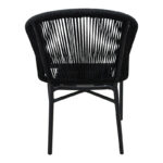 Aluminum armchair Legana anthracite frame-rattan 56x66x82cm - Слика 4