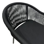 Aluminum armchair Legana anthracite frame-rattan 56x66x82cm - Слика 5