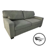 Тросед-кревет двосед Поларис ткаенина во каки боја 181x91x83 см