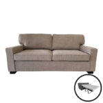 Sofa-bed two-seater Polaris fabric in beige color 181x91x83cm