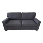 Sofa-bed two-seater Polaris fabric in dark grey color 181x91x83cm - Image 3