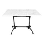 Zosal marble table cast iron in white-black shade 110x70x71.8cm