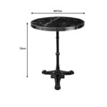 Andeket marble table cast iron in black-gold shade Φ57x72cm - Image 2