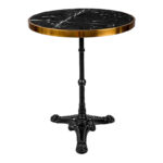 Andeket marble table cast iron in black-gold shade Φ57x72cm