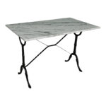 Weiber marble table cast iron in white-black shade 100x60x70.8cm