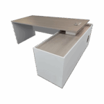 Professional work corner desk Armadi sonoma-white 160x80x75cm - Слика 3