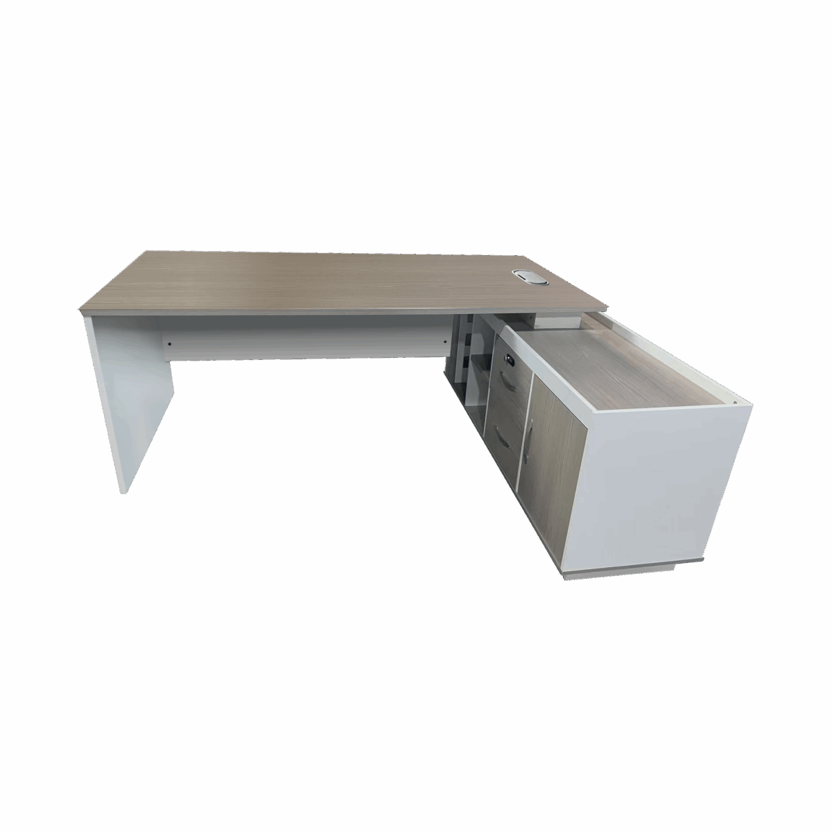 Professional work corner desk Armadi sonoma-white 160x80x75cm - Слика 5