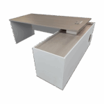 Professional reversible work corner desk Armadi sonoma-white 180x80x75cm - Слика 3