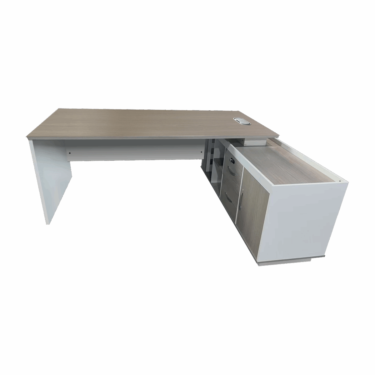 367-000002-2 Professional reversible work corner desk Armadi sonoma-white 180x80x75cm - Слика 5