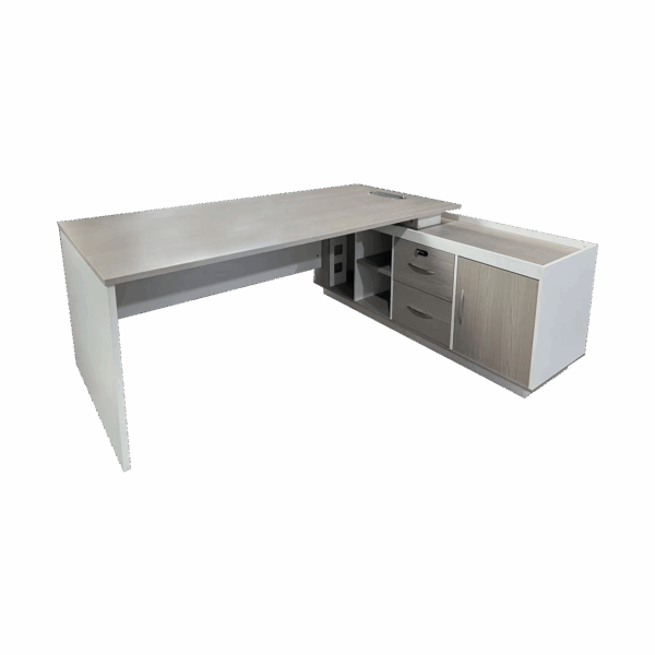 Професионално работно аголно биро Armadi sonoma-бело 180x80x75 см