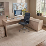 Professional work corner desk Armadi sonoma-white 200x90x75cm - Image 2