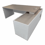 Professional work corner desk Armadi sonoma-white 200x90x75cm - Image 3